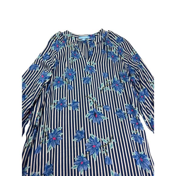 Draper James RSVP Womens Floral Striped Shift Dress Size S New Without Belt - Picture 2 of 10